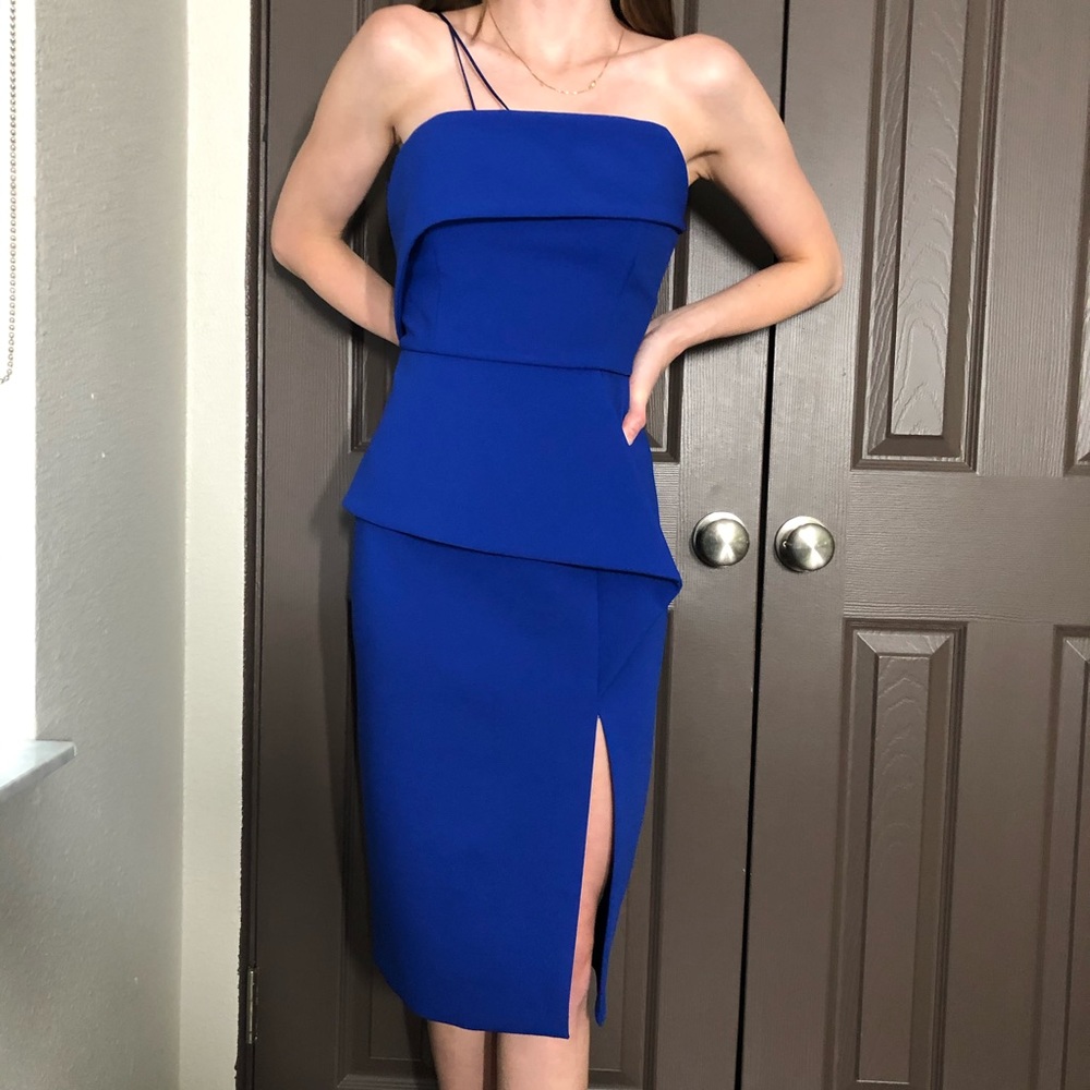 Blue Cocktail midi dress